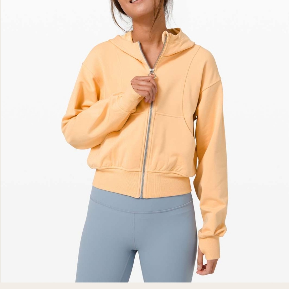 Lululemon catch a breath hoodie ivory peach